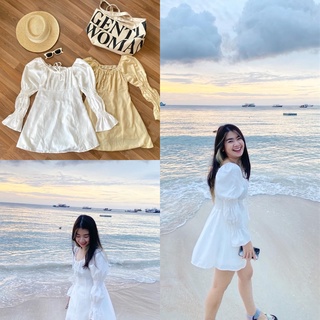 JIRATCLOTHES - Mini dress มินิเดรส เดรสสั้น เดรสน่ารัก เดรสเกาหลี เดรสทำงาน