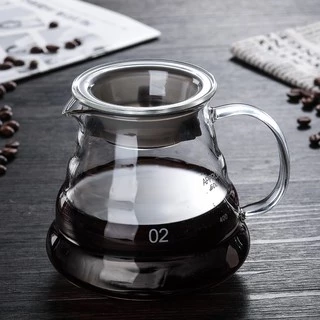 พร้อมส่ง กาดริปกาแฟ ดริปกาแฟ Coffee glass Pot เหยือกชงกาแฟ หม้อต้มกาแฟ เหยือกดริปกาเเฟ กรองกาแฟ พร้อมฝา อุปกรณ์ดริปกาแฟ