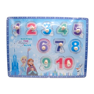 ของเล่นเสริมพัฒนาการเด็ก ชุดตัวต่อไม้ตัวเลข 1-10  Disney Frozen