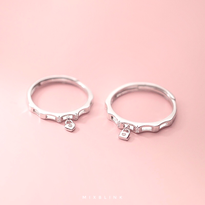 แหวนคู่ เงินแท้ 92.5% ส่งฟรี EMS ♡ รุ่น Locket ♡ - ( #M25 )