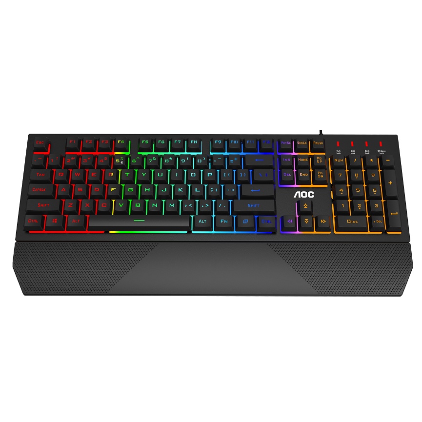 ซื้อคู่ถูกกว่า!!! ...KEYBOARD (คีบอร์ด) AOC GK200 GAMING KEYBOARD (LED สีรุ้ง) ประกัน 2 ปี ของแท้ ประกันศูนย์