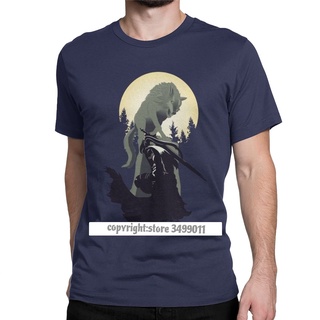 เสื้อยืดท็อป ผ้าฝ้าย พิมพ์ลาย Knight Artorias And Sif Dark Souls สําหรับผู้ชายS-5XL