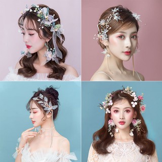 🔥Hot Sale~ ที่คาดผมเจ้าสาว Super Fairy Forest Garland ที่คาดผมดอกไม้ Immortal Jewelry