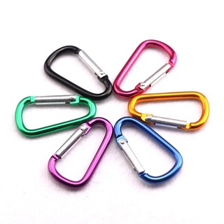 (1 ชิ้น) ห่วงเอนกประสงค์ 3.6*38mm D type Carabiner Camping Equipment Backpack Buckle