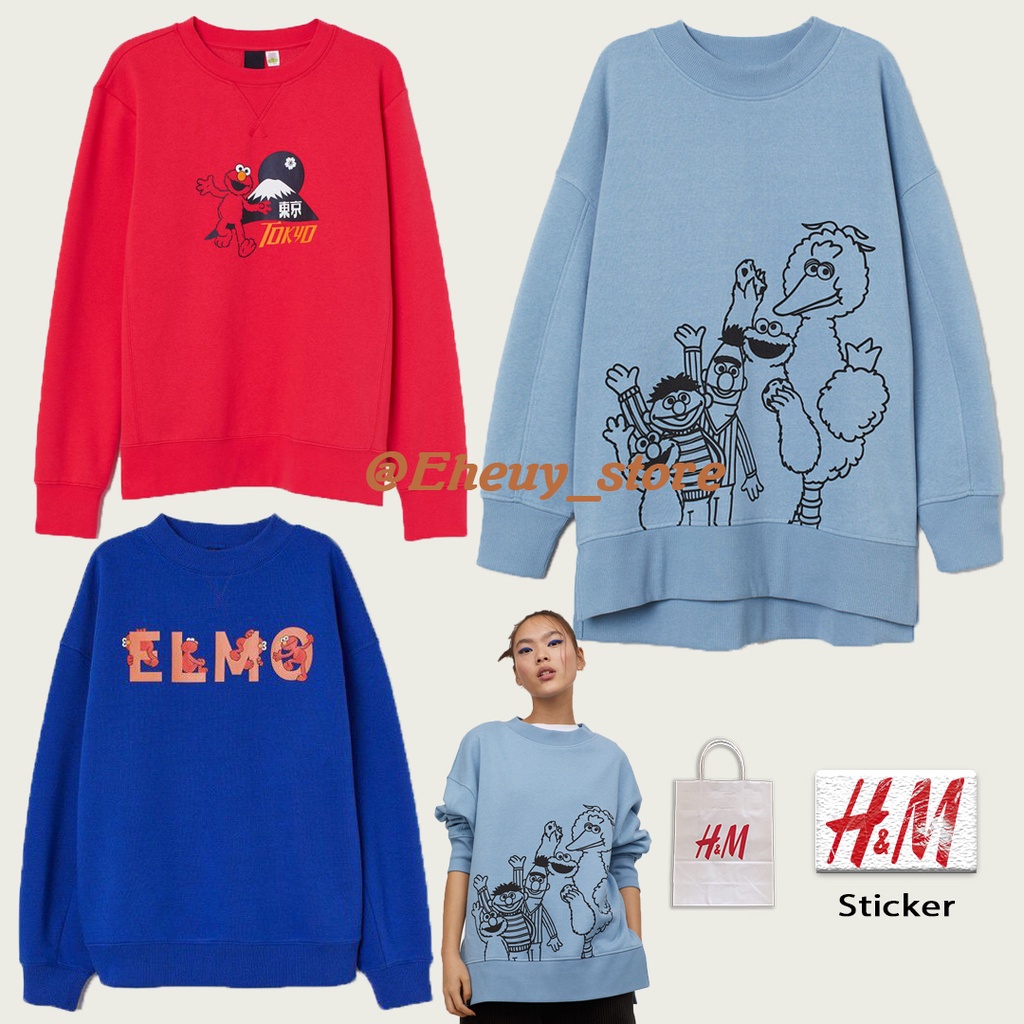 Crewneck HM sesame street elmo เสื ้ อกันหนาว sesame street