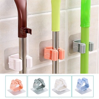 [ Non-marking Magical Mop Sucker Hook  Rack ][ Wall Mounted Mop Organizer Holder ][ Home  Bathroom Tool Mop  Broom Rack ]