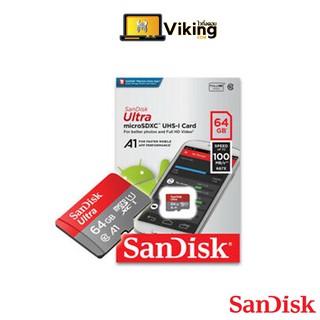 64GB Sandisk microSDXC 100MB/s (เมมโมรี่การ์ด)