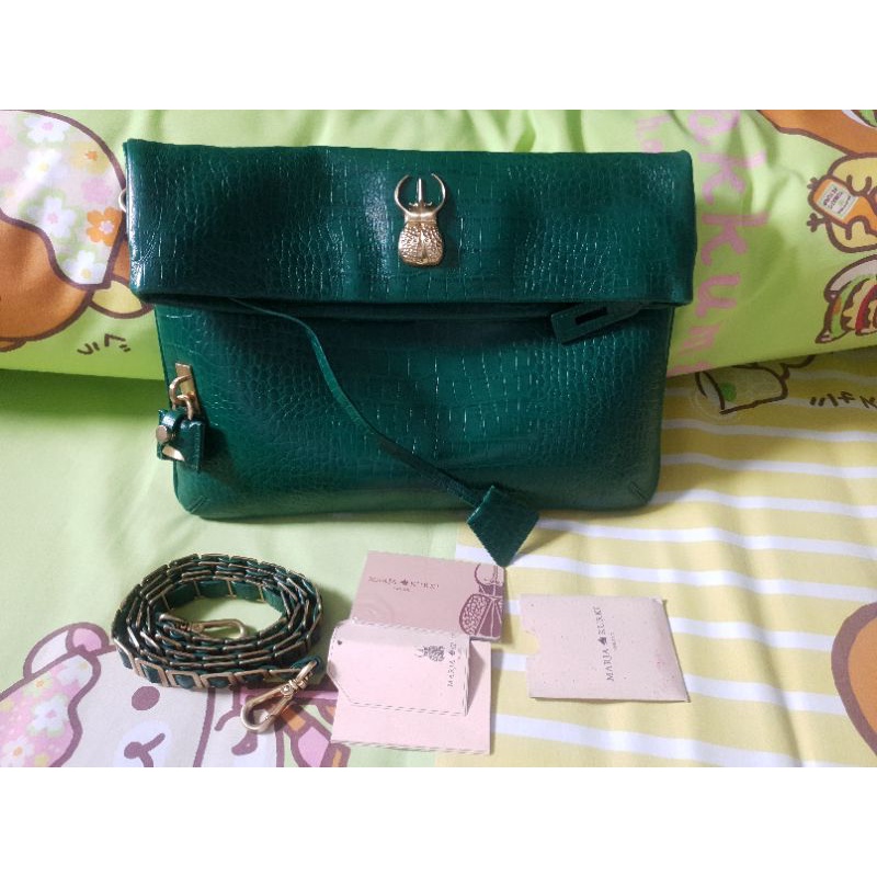 Marja Kurki Green Clutch/ Crossbody Bag

