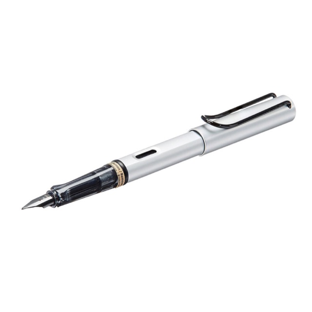 🌟lamy al star aluminium silver black clip fountain pen