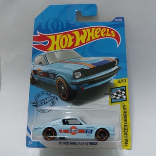 รถเหล็ก Hotwheels 65 MUSTANG 2+2 FASTBACK GULF (ib28)