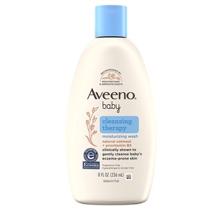 [ของแท้ 100%] AVEENO BABY CLEANSING THERAPY MOISTURIZING WASH NATURAL OATMEAL PROVITAMIN B5 236 ml. (8 oz.)