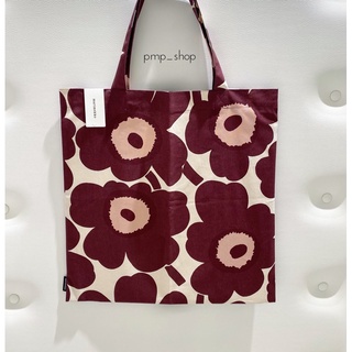 ✅พร้อมส่ง Marimekko Totebag ดอกน้ำตาลแดง 2022 (ของแท้100% พร้อมส่ง)