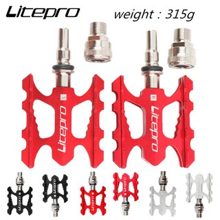 Litepro ที่เหยียบปั่นจักรยาน อะลูมิเนียมอัลลอย กันลื่น เบาพิเศษ สําหรับรถจักรยานเสือภูเขา Brompton Fnhon