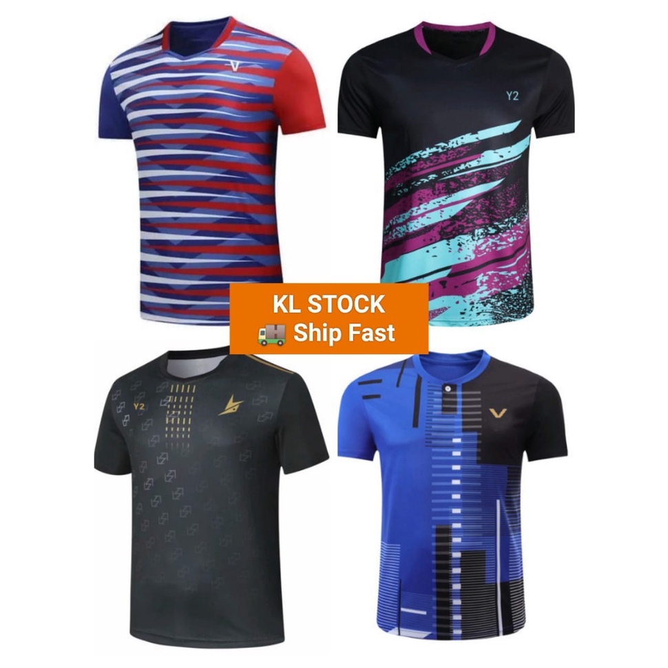 กิโล ! Men Badminton Sports Jersey Top Shirt แห้งเร็ว น้ําหนักเบา ต่างๆ (Size XL)