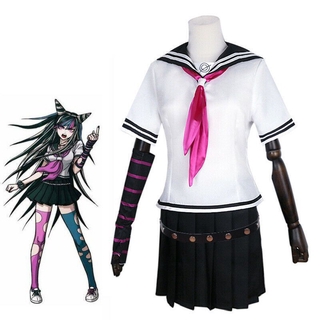 Danganronpa Dangan Ronpa Ibuki Mioda Cosplay Costume Uniform Wig Skirt Dress Set #Anime