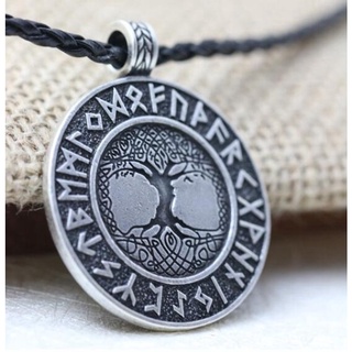 สร้อยคอ จี้เครื่องราง Vikings Runes The Tree of Life Runes PENDANT สไตล์นอร์ดิก ของขวัญที่ดีที่สุด สําหรับแฟนหนุ่ม