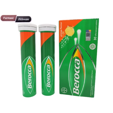 Berocca EFFERVESCENT 30 เม็ดส้ม/มะม่วง