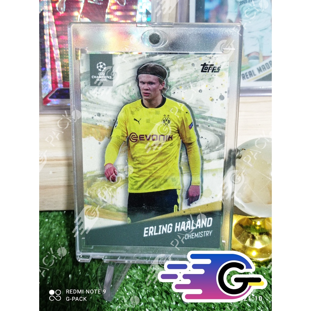 การ์ดนักฟุตบอล 2021 Topps Curated Set Living the Dream erling haaland Borussia Dortmund (แถม Topload