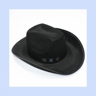 pepsi_hat66 หมวกคาวบอย Western cowboy สีดำตะวันตกหมวกทรงสูงสีดำ หมวกแสดงปาร์ตี้ XD6