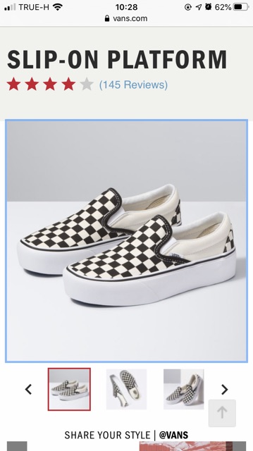 vans slip-on platform checkerboard