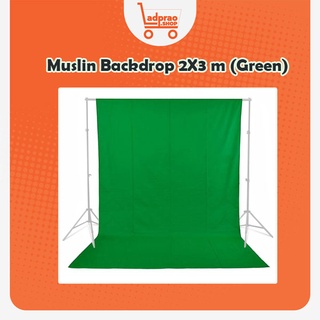 ผ้าพื้นหลัง Muslin Backdrop 2X3 m (Green) ไม่รวมขาตั้ง