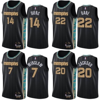 เสื้อกีฬาบาสเก็ตบอล แขนกุด ลายทีม BKB NBA Jersey Memphis Grizzlies Dieng Jackson Winslow Bane สไตล์คลาสสิก