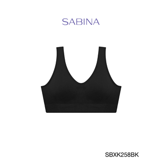 Sabina เสื้อชั้นใน Invisible Wire (ไม่มีโครง) รุ่น Soft Collection รหัส SBXK258BK สีดำ