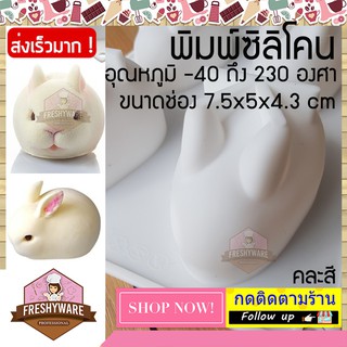 พิมพ์ซิลิโคน กระต่าย Bunny 7.5x5x4.3cm พิมพ์ซิลิโคนทำขนม ทำวุ้น  เค้ก ช็อกโกแลต พิมพ์เค้ก พิมพ์ขนม Pudding พิมพ์วุ้น