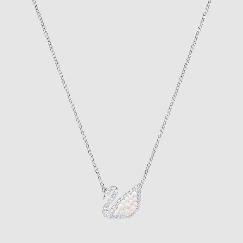 SWAROVSKI Iconic Swan Necklace สร้อยหงส์มุก