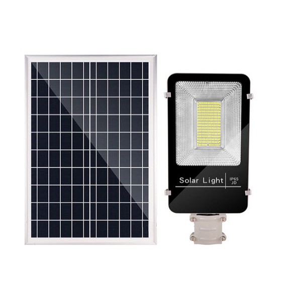 โคมไฟโซล่าเซลล์ ไฟถนนโซล่าเซลล์ 100W Solar Street Light รุ่น JD-66100