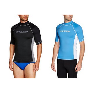 CRESSI RASH GUARD UV SUN PROTECTION (UPF) 50+, MENS LYCRA SKIN SHORT SLEEVE