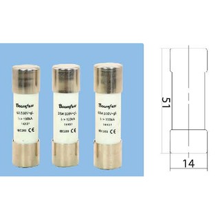 Bogenfuse (10ชิ้น) GL14 ฟิวส์กระบอก รุ่น GL14 กระแส 6A ถึง 63A