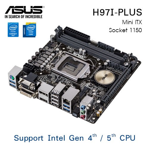 ASUS Mainboard LGA1150 H97I-PLUS Mini ITX