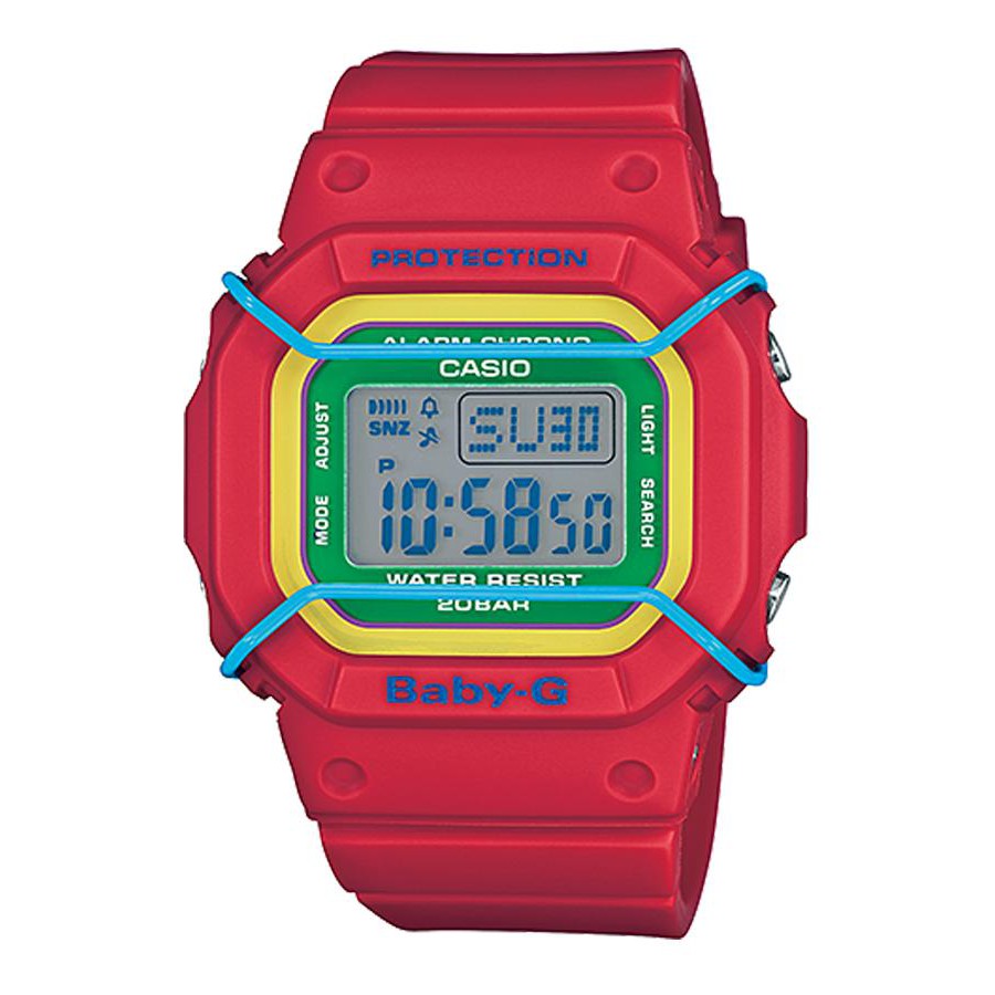 Casio Baby-G นาฬิกาข้อมือผู้หญิง สายเรซิ่น รุ่น BGD-501-4B - สีแดง