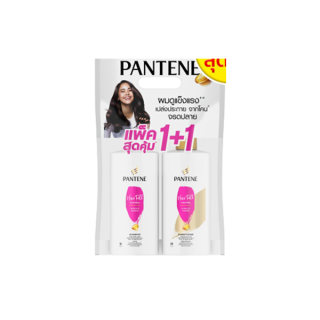 [แพ็คสุดคุ้ม] Pantene แพนทีน โปร-วี สูตรลดผมขาดร่วง แชมพู410มล.+ครีมนวด410มล. HairFall Control Pro-V Shampoo+Conditioner