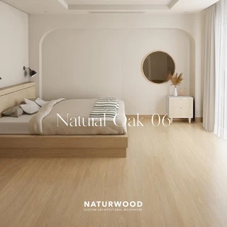 พื้น SPC คลิ้กล็อค เกรดโครงการสี Natural Oak 06 หนาพิเศษ 5MM พร้อมโฟม IXPE ในตัว (5 X 183 X 1220 Mm)