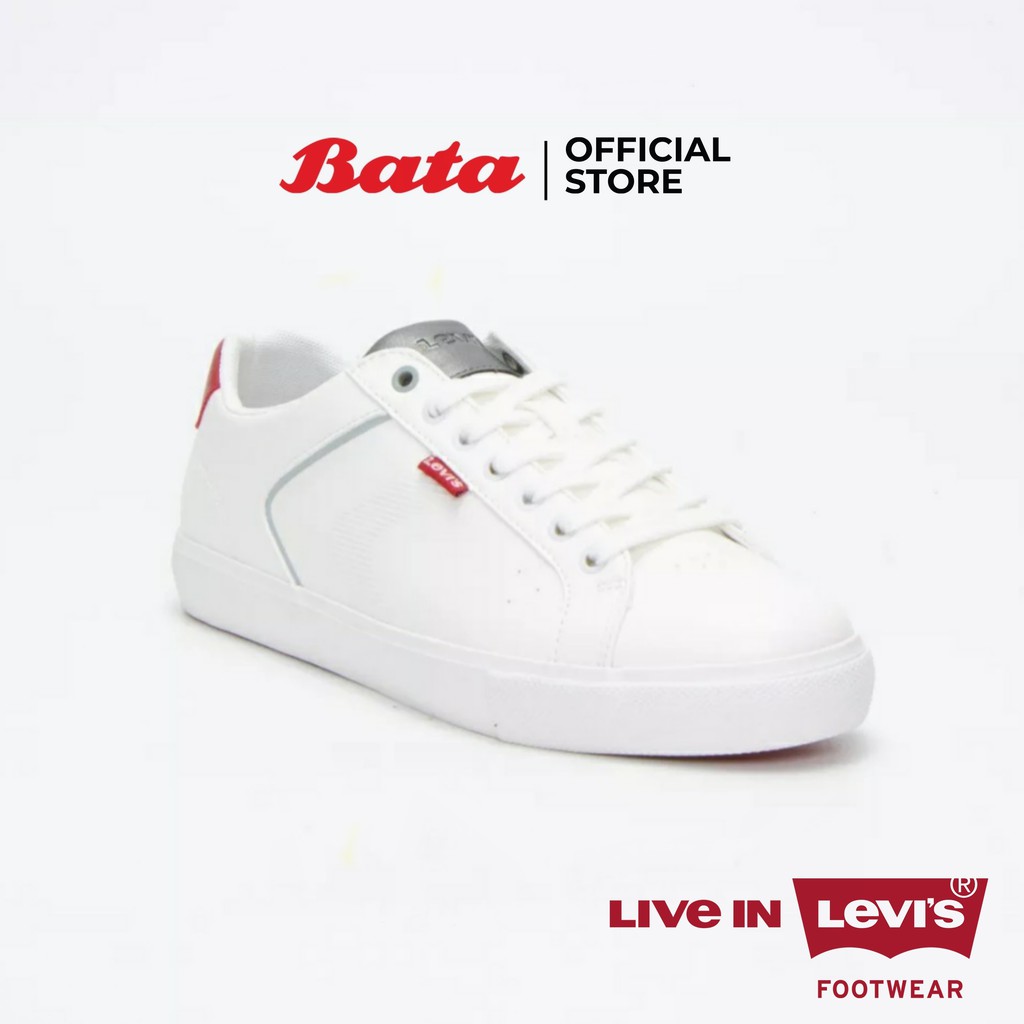 Bata Levi's Men's Lace up Sneakers รองเท้าผ้าใบสำหรับผู้ชาย  รุ่น Woodwoard L2.0 สีขาว 8211483