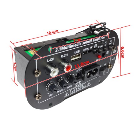 แอมป์จิ๋ว2.1Chบูลทูธ5.0 ใหม่ล่าสุดใช้ไฟบ้าน ไฟ9v-15vdc