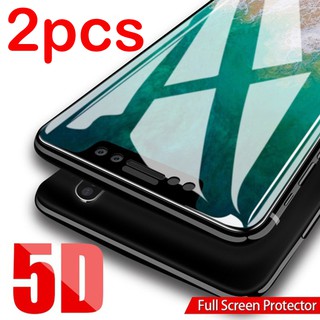 2Pcs 5D Tempered Glass For Huawei Y9 2019 Y5 Prime 2018 Honor 7A 8C Screen Protector