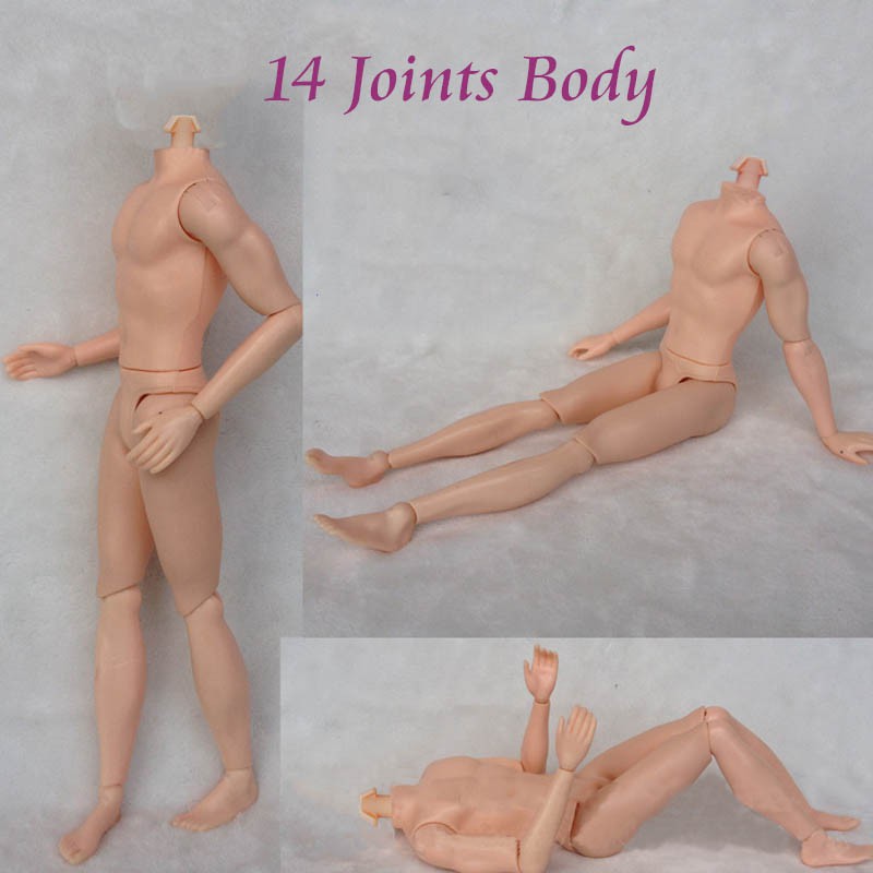 Diy 14 เคลื่อนย้ายได้ข้อต่อตุ๊กตาสําหรับแฟนตุ๊กตาบาร์บี้ Ken ชาย MAN Naked Body