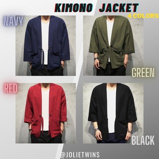 พร้อมส่ง✅ เสื้อคลุมกิโมโน ผ้าคอตตอนใส่สบายมากๆ มี 4 สี เสื้อคลุมคาร์ดิแกน kimono jacket แจ็คเก็ต เสื้อคลุมญี่ปุ่น