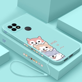 เคสโทรศัพท์มือถือ ซิลิโคน ลายการ์ตูนน่ารัก พร้อมสายคล้อง สําหรับ Realme C21y C25y C12 C25s C25 C15 C11 C2 C11 2021