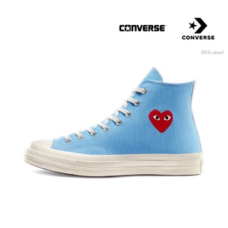 CDG PLAY x Converse Chuck Taylor All Star 1970s High Rei Kawakubo Blue ของแท้ 100% แนะนำ