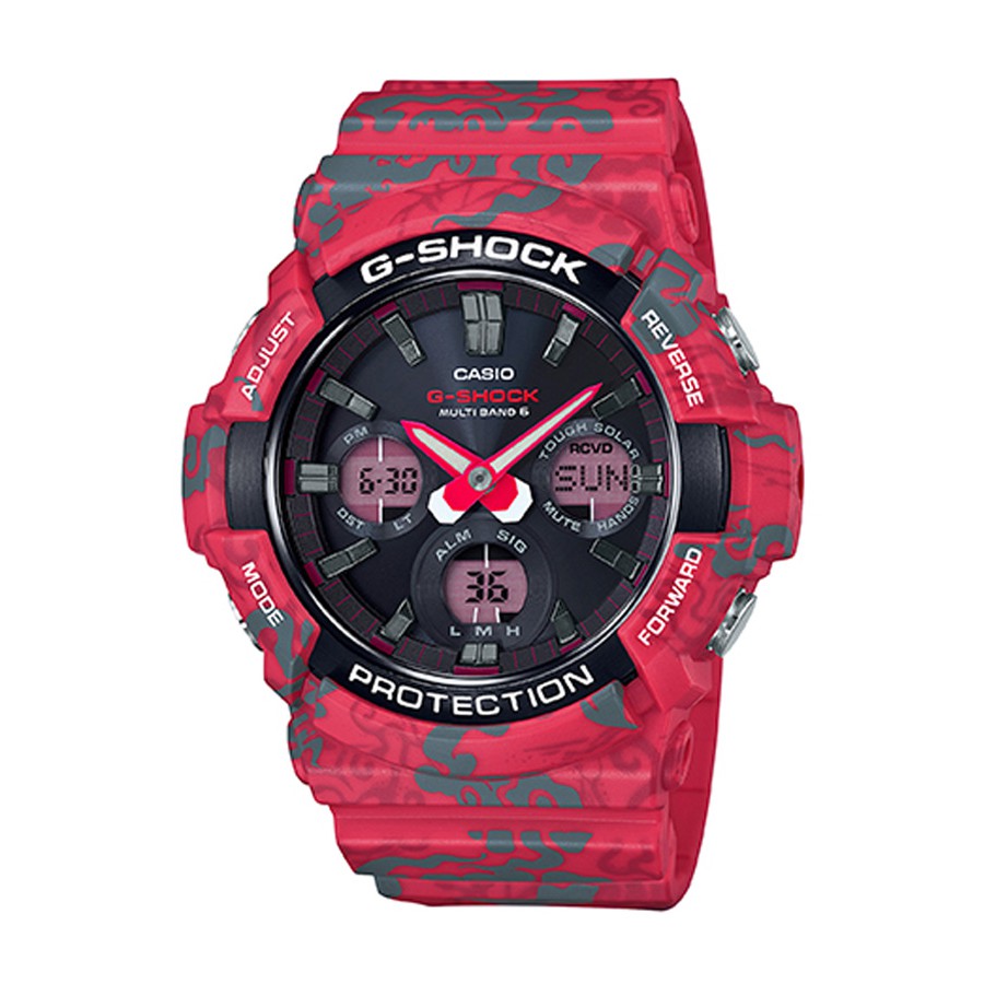 Casio G-Shock นาฬิกาข้อมือผู้ชาย สายเรซิ่น รุ่น GAW-100CG-4A VERMILION PHOENIX LIMITED EDITION - สีแดง
