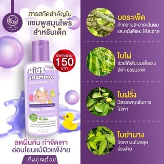 แชมพูเหาและหวีสางสแตนเลส สูตรสมุนไพร อ่อนโยน แชมพูเหาเด็ก 1ขวบใช้ได้