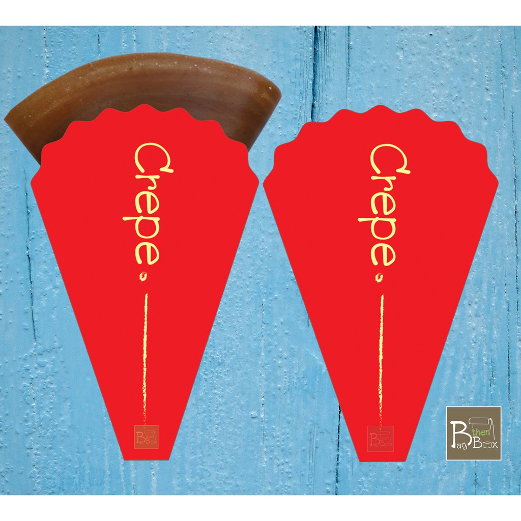 ซองเครปเกรดA สีแดงเชอร์ริช BTB CREPE4 เตา14และ16 นิ้ว100ซอง