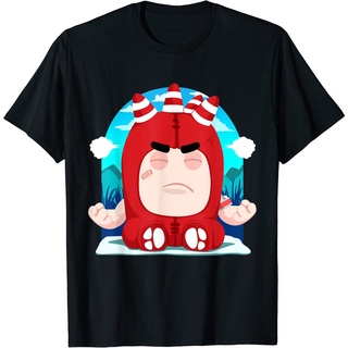 เสื้อยืดผ้าฝ้ายพรีเมี่ยม เสื้อยืด พิมพ์ลาย Oddbods Fuse Anger Management เหมาะกับเล่นโยคะ ผู้ชาย