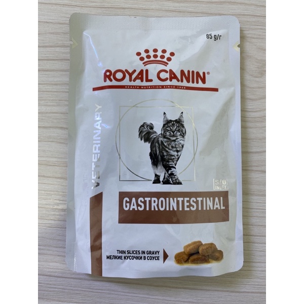 royal canin gastrointestinal pouch อาหารเปียกแมว ท้องเสีย อาเจียน 85g.