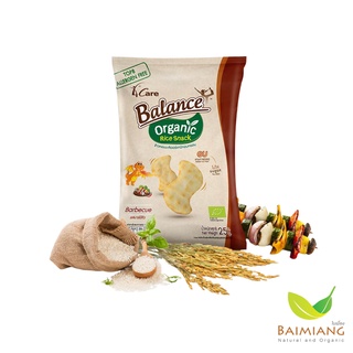 4 care Balance Organic ข้าวหอมมะลิอบกรอบ รส บาร์บีคิว ขนาด 25 กรัม(31651)