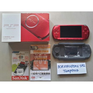 PSP3000 สีแดง สภาพดี ครบชุด พร้อมเล่น